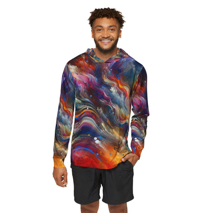 Colorful Swirls Men's Sports Warmup Hoodie (AOP)