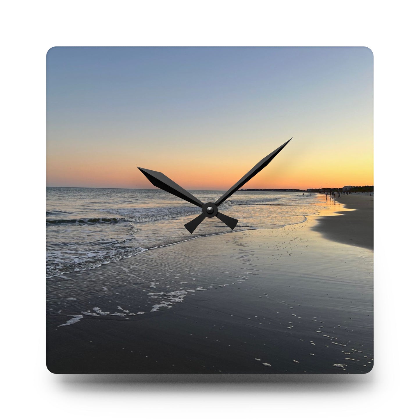 Hilton Head Island Beach Sunset Acrylic Wall Clock