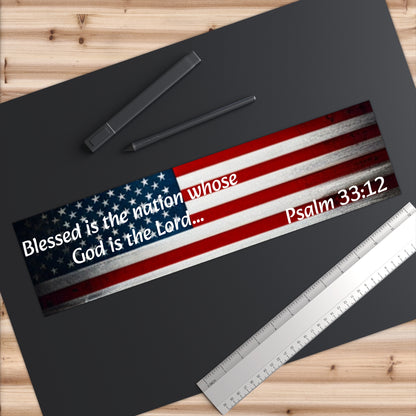 Psalm 33 American Flag Bumper Sticker