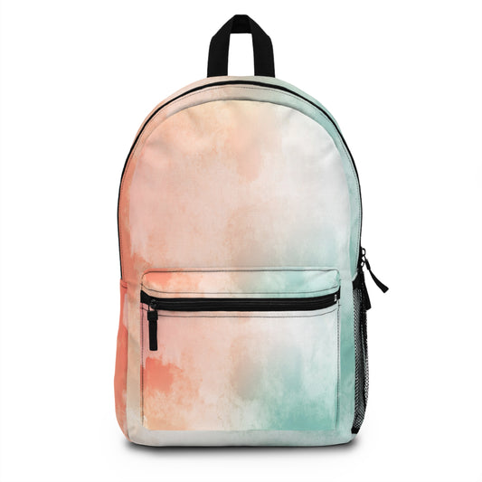 Orange Blue Watercolor Backpack