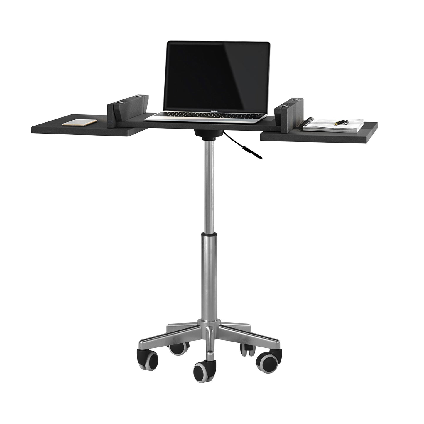 Techni Mobili Folding Table Laptop Cart, Graphite